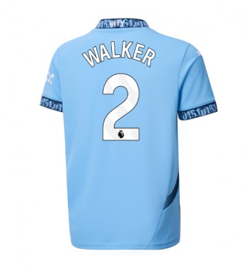 Manchester City Kyle Walker #2 Primera Equipación 2024-25 Manga Corta